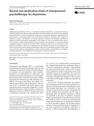 thumnail for Weissman - 2007 - Recent non-medication trials of interpersonal psyc.pdf
