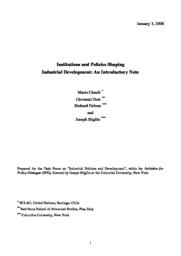 thumnail for Ci_Do_Nel_Stiglitz--Revised_Note_on_the_Institutions_and_Policies_1_19_06.pdf