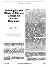 thumnail for Wentz-2017-03-Planning-for-the-Effects-of-Climate-Change-on-Natural-Resources.pdf