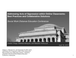 thumnail for SWDE_Conference_2015_-_Session_223_-_Ortega_Marquart_Andruczyk_-_Addressing_acts_of_oppression_within_online_classrooms_-_Best_practices_and_collaborative_solutions.pdf