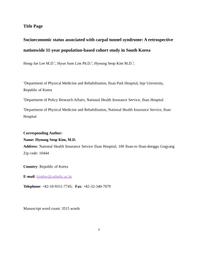 thumnail for Socioeconomic status associated with carpal tunnel syndrome_A retrospective nationwide 11-year population-based cohort study in South Korea.docx