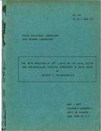 thumnail for 1957 Arthur Schwarzschild PhD Dissertation - THE BETA-SPECTRUM OF HELIUM-6.pdf