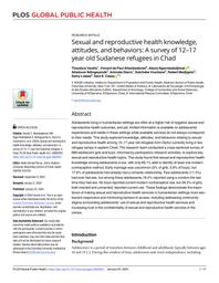 thumnail for Varelis et al_Refugee adolescent SRHR KAP Chad_FINAL.pdf