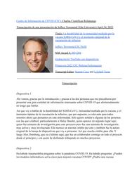 thumnail for Jeffrey Townsend, Yale University - Spanish.pdf