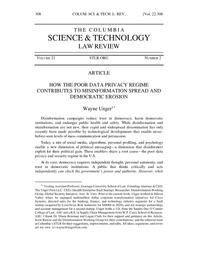 thumnail for Unger_2021_How the Poor Data Privacy Regime Contributes to Misinformation Spread and.pdf