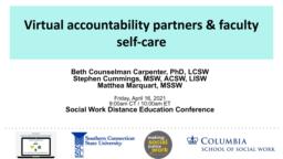 thumnail for SWDE 2021_Counselman Carpenter Cummings Marquart_Virtual accountability partners & faculty self-care.pdf