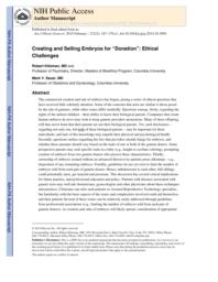 thumnail for Klitzman_Creating and Selling Embryos for “Donation”_Ethical Challenge.pdf