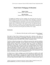 thumnail for Cortina_Winter_2021_Paulo Freire’s Pedagogy of Liberation.pdf
