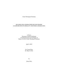 thumnail for Gitlis Zohar MA Thesis West, Ellis "Reaching for a Jewish Ethics Beyond Zionism" .pdf