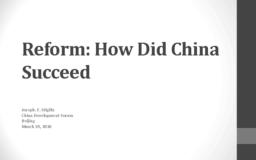 thumnail for Reform Success of China FINAL.pdf
