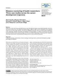 thumnail for Xu et al. Distance Mentoring of Health Researchers - Health Psych Open 2017.pdf