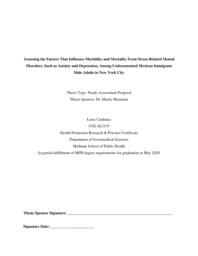 Assessing the Factors That Influence Morbidity and Mortality From Stress-Related Mental ...