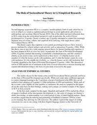 thumnail for Hughes_2021_The Role of Sociocultural Theory in L2 Empirical Research.pdf