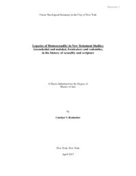 thumnail for Bratnober_Legacies of Homosexuality in New Testament Studies_2017.pdf