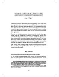 thumnail for Preface Towards a Twenty First Century Investment Agreement.pdf