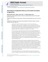 thumnail for Klitzman_Advocating_Longitudinal_Follow-up_Egg_Donors.pdf