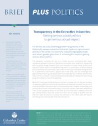 thumnail for Transparency in the Extractive Industries- Getting serious about politics to get serious about impact.pdf