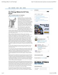 thumnail for 2009 Pollack, R,  _Our Biology Makes Us All Truly Equal,._ Policy Innovations,pdf.pdf