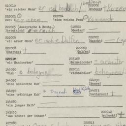 Western questionnaire, answ...
