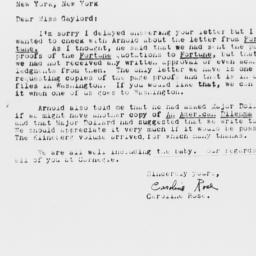Letter from Caroline Baer R...