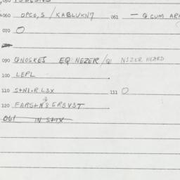 Eastern questionnaire, answ...