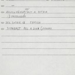 Eastern questionnaire, answ...