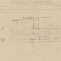 First floor plan, front, si...