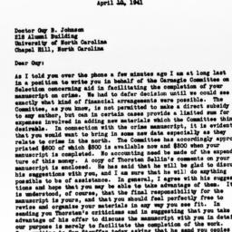 Letter from Donald Young to...
