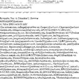 Announcements, 2003-12-09. ...