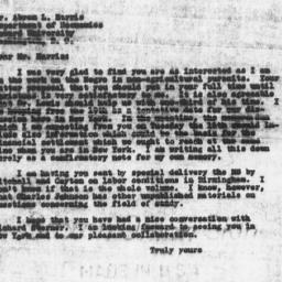 Letter from Gunnar Myrdal t...