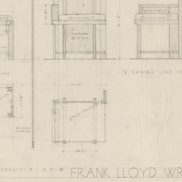 Dining chair plans, elevations