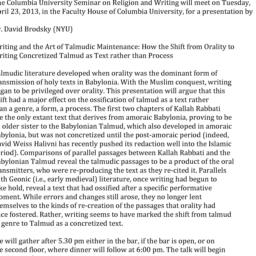 Announcements, 2013-04-23. ...