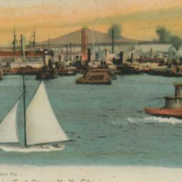 Tugs in East River, N.Y. City.
