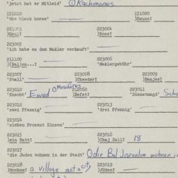 Western questionnaire, answ...
