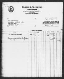 Royalty statement from Harper & Brothers to Gunnar Myrdal, April 1, 1946