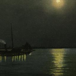 New York Harbor by Moonlight.