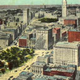 Birds-eye View of New York,...