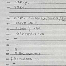 Eastern questionnaire, answ...