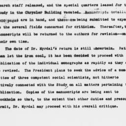 Report from Charles Dollard...
