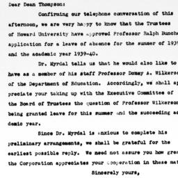 Letter from Charles Dollard...