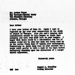 Letter from Samuel A. Stouf...