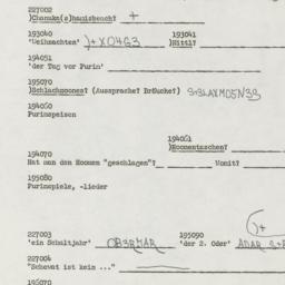 Western questionnaire, answ...