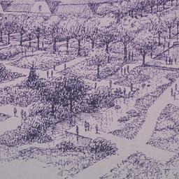 Aerial perspective drawing.