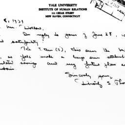 Letter from Dorothy Swaine ...