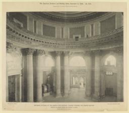 Entrance rotunda of the Agriculture Building, looking towards the Spanish section. World's Columbian Exhibition, Chicago, Illinois. McKim, Mead & White, Architects
