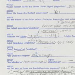 Western questionnaire, answ...
