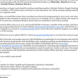 Announcements, 2015-03-12. ...