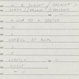 Eastern questionnaire, answ...