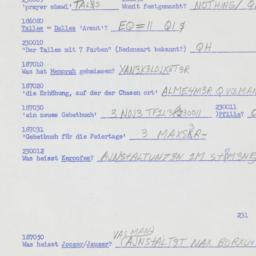 Western questionnaire, answ...