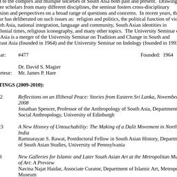 Schedules, South Asia, semi...